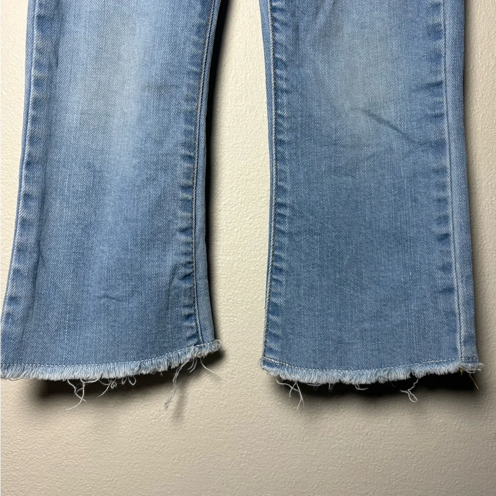 OshKosh B’gosh Toddler Girl Light Blue Flare Jeans Raw Hem Size 4T